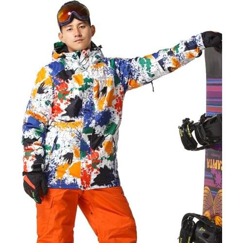 GSOU SNOW Mens Snow Suit Wear Outdoor Sports Snowboarding Clothing 10k Waterproof Windproof Breathable Ski Sets Jacket + Pant