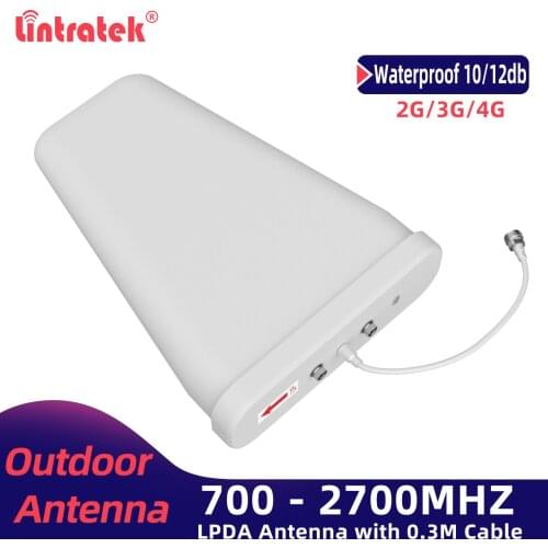 10/12db Outdoor External Internet Antenna For 2G 3G 4G 700-2700Mhz GSM UMTS LTE 4-Band Mobile Signal Repeater Amplifier Booster