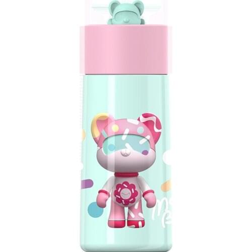 New Cartoon Magic Bear Graffiti Pocket Thermos Cup Childrens Portable Portable Cup Water Cup Gift Box Packaging Childrens Gift