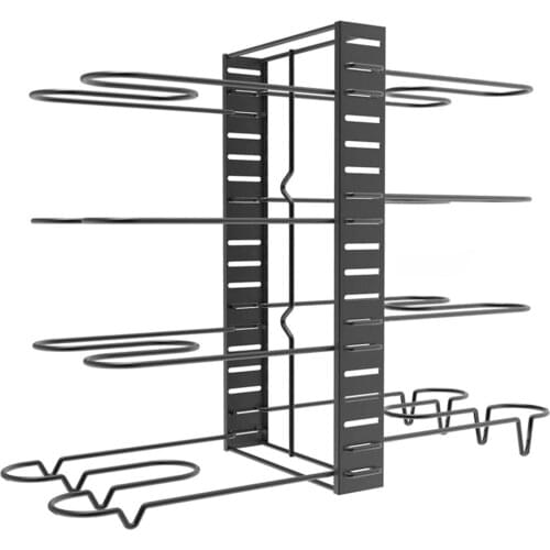 Pot and Pan Organizer for Cabinet Adjustable 8 Non-Slip Tiers Pot Rack Kitchen Organizer Rack for Pots & Pans