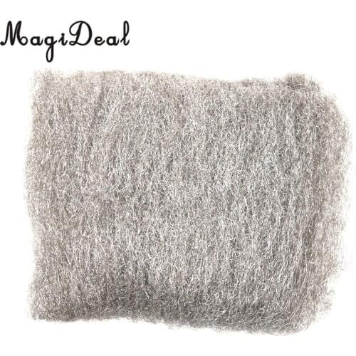 MagiDeal Top Quality 1Pc Steel Cotton Snooker Billiards Pool Cue Copper Ferrule Cleaning Cloth Shaft Polisher Smoothing Gray