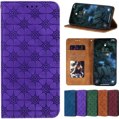 Embossed Leather Case for Samsung Galaxy S21 FE S20 Lite S21 Plus Note 20 Ultra Flip Phone Wallet Cover Card Holder Coque Fundas