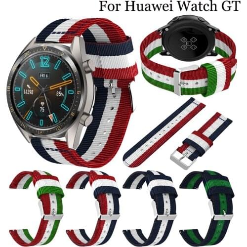 22mm Nylon sport Strap for Samsung Galaxy Watch 46mm Galaxy Gear S3 Sport Loop for For Huawei Watch gt 2e