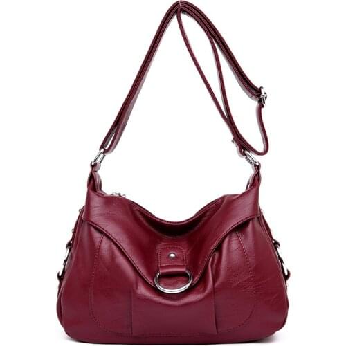 Leather Luxury Handbags Women Shoulder Bags Designer Women Tote Messenger Bags Summer Mother Crossbody Top-handle Bags For Women