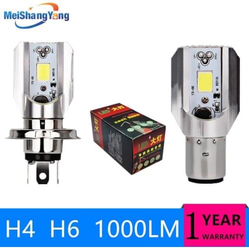H4 H6 Led Motorcycle Headlight Bulbs COB Led 1000LM BA20D Hi Lo Lamp Scooter ATV Moto Accessories Fog Lights For Suzuki