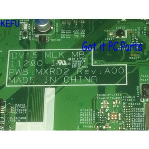 KEFU NEW FREE SHIPPING 0W8N9D DV15 MLK MB MXRD2 REV : A00 MAINBOARD LAPTOP MOTHERBOARD FOR DELL INSPIRON 3520 NOTEBOOK PC