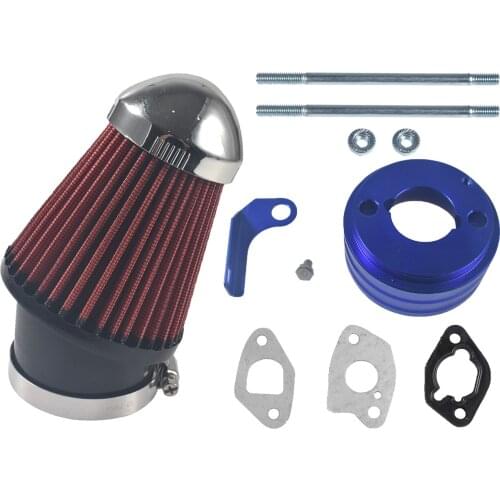 Inlet Air Filter Kit for Go Karts & Mini Bikes with 212cc 6.5HP Predator Engine blue