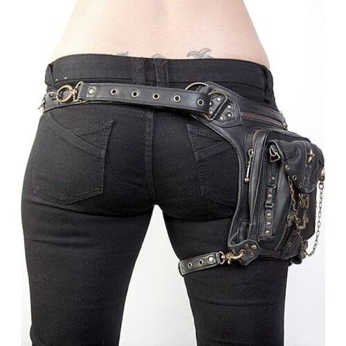 Vintage Steampunk Bag Steam Punk Retro Rock Gothic Retro Bag Goth Shoulder Waist Bags Packs Victorian Style Women Men Leg Bag T8