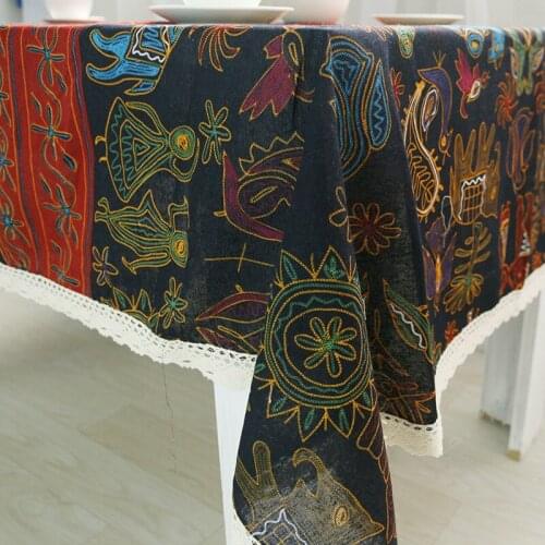 ZHUO MO Linen Tablecloths On The Table