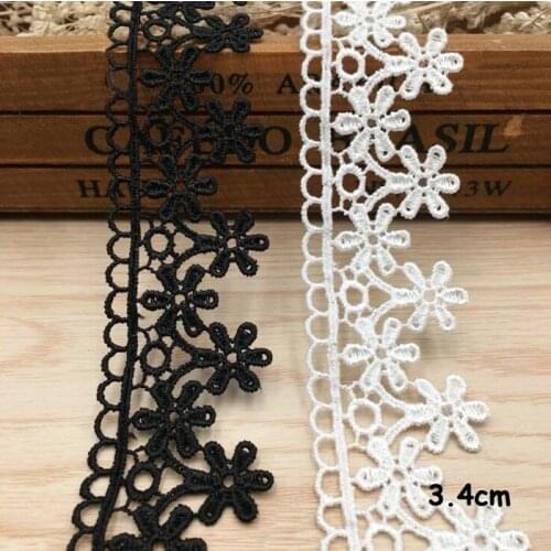 1yard/lot Width:3.4cm Polyester Water-Soluble Lace Embroidered Lace Clothing Accessories DIY lace(ss-607)