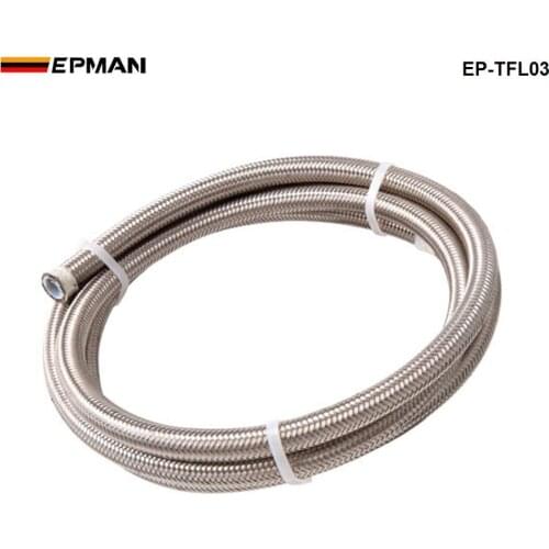 50M Braided Stainless Steel 3AN AN3 AN-3 Brake Swivel Hose PTEF Hydraulic Brake Fuel Line Hose EP-TFL03