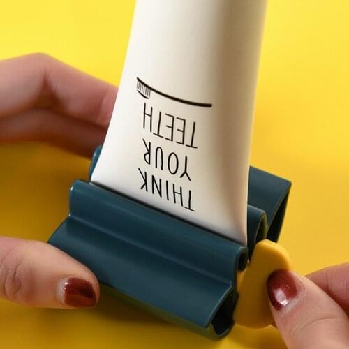 6 Colors Home Plastic Toothpaste Tube Squeezer Easy Dispenser Rolling Holder Bathroom Supply Tooth Cleaning Accessories