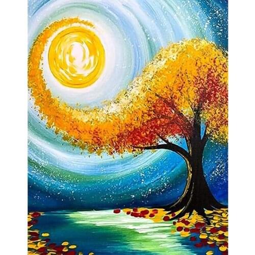 Canvas Size 5D Diy Diamond Painting Cross Stitch Kit Diamond Mosaic Embroidery " Landscape " Painting Square/Round Drill Gift