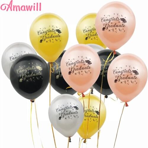 Amawill 2019 Graduation Party Balloon Back To Shcool Decorations Bachelor Cap Grad Congratulation Graduation Supplies 75D
