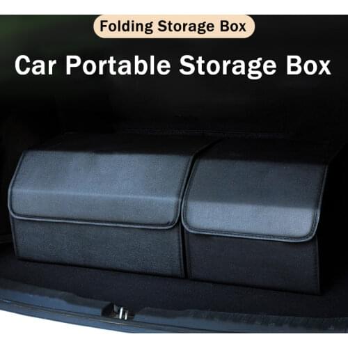Car Portable Storage Box Multifunctional Folding Storage Box Large Capacity Car Backup Storage Box with Logo For Benz BMW Audi