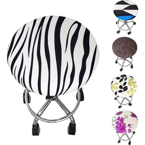 2 pcs Bar Stool Covers Round Chair Seat Cover Cushions Sleeve