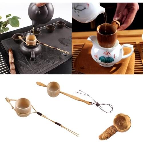 Long Handle Bamboo Tea Filter Strainer Chinese Tea Ceremony Kung Fu Tea Tool 3 Styles Available