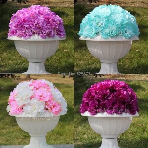 Road lead wedding flower set decoration party flower buqets for roman pillar or wedding column 10pcs/lot