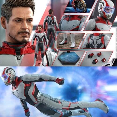 HT MMS537 1/6 Iron Tony Figure Model with Team Suit 12'' Male Soldier Action Doll Full Set Toys for Collection