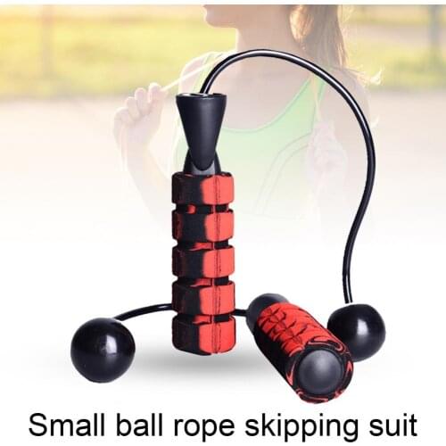 Gradient cotton sleeve cordless black red B bearing ball skipping rope B bearing gradient black red ball ropeless skipping