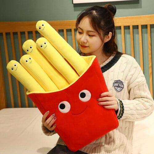 Interesting Food Pillow French Fries Plush Toys Stuffed Snack Pillow Sofa Cushion Kids Toys Girl Kids Children Birthday Gifts