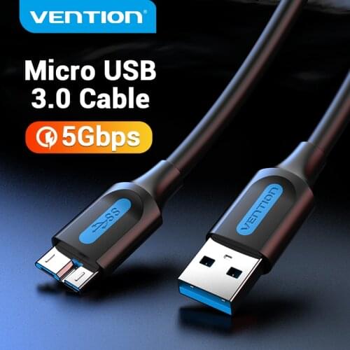 Vention Micro USB 3.0 Cable USB 3A Fast Charger Data Cable for Samsung Note 3 S5 Toshiba Sony Hard Driv 1m e Mobile Phone Cable