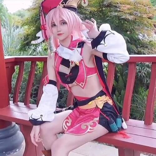 Genshin Impact Yanfei Game Suit Aestheticism Uniform Yan Fei Cosplay Costumes Halloween Carnival Party Outfits For Women Dress
