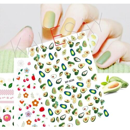 Fashion Nail Stickers 3D Flower Sticker Self-adhesive DIY Sticker Decals Tips Rose Manicure Nail Art Decals Design Decoration