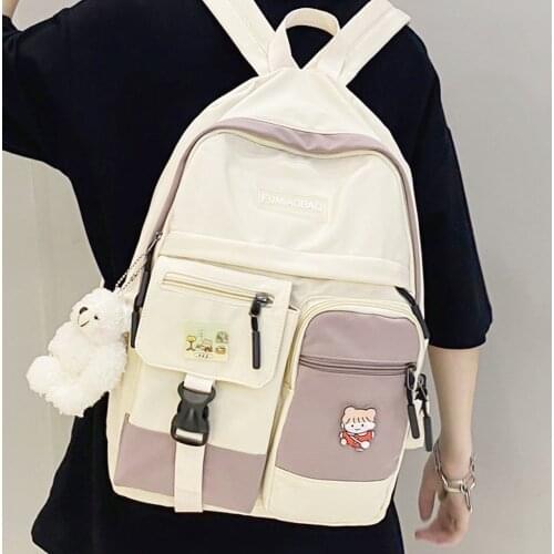 Fashion Female Women Like Backpack for Teenage Girl Kawaii Travel Rucksack Waterproof Nylon Simple School Bag Mochilas Ladies