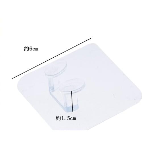 2PCS Wall storage hook power plug socket wall glue hanger home office multifunctional wall-mounted self-adhesive hook