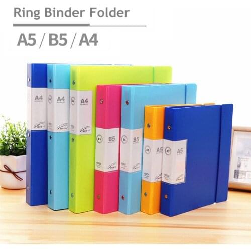 Ring Binder A4 File Organizer Transparent PVC Bag A5 Binder Ring Folder Document Organizer For Documents With Transparent Bag