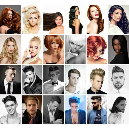 Lot style Choose HAIRDRESSER, BARBER, HAIR SALON, HAIRSTYLE Art print Silk poster Home Wall Decor