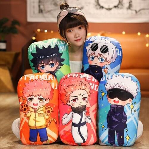 Anime Plushies Jujutsu Kaisen Stuffed Double Side Printed Pillow Plush Toy Gojo Satoru Itadori Yuji Sukuna Cosplay Cushion Doll