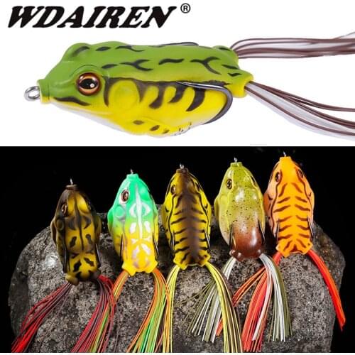1PC simulation Soft Frog Fishing Lures Double Hooks 6g 9g 12g Topwater Ray Frog Artificial Minnow Crank Soft Bait fishing tackle