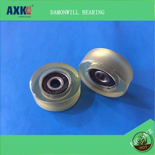 Rubberized wheel 5*25*9MM PU 625ZZ bearing 4PCS Nylon wheel Bearing pulley Accessories roller 5X25X9MM Furniture pulley