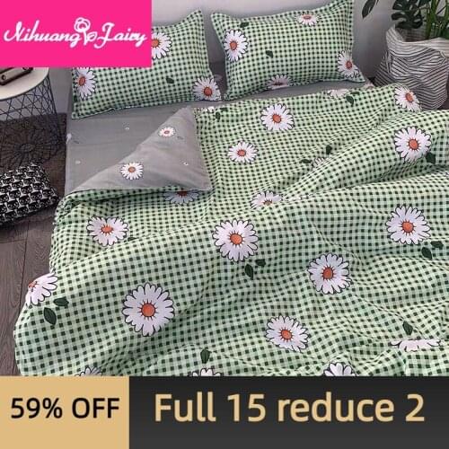 Nordic simple style solid color four-piece 1.8 little fairy pink duvet cover sheet three-piece bedding