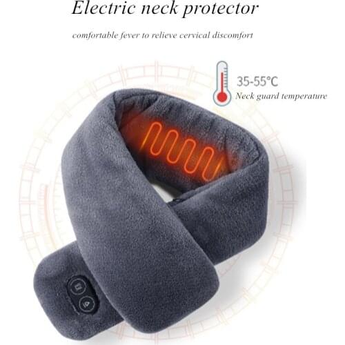 2021 New 2020 Winter Scarf Heated Scarf USB Women Heating Scarf Couple Scarf Neckerchief Plush Collar Scarves