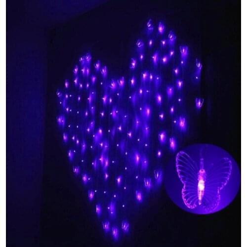 34 heart Butterfly Shape LED String Light Holiday Christmas wedding decoration lamp led icicle Curtain lamp