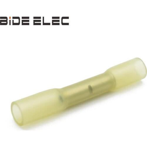 BHT-0.5 100Pcs Heat Shrink Insulated Butt Connectors Waterproof Terminal Connector Suitable For Automotive Marine and Electrical