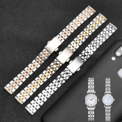 Ladies bracelet For AR1763 1961 1955 1956 series watchband fashion stainless steel straps 10mm 12mm 14mm