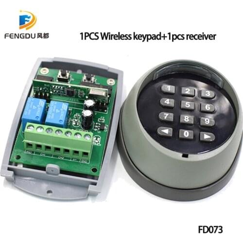 1 pair 433MHz Wireless Keypad password switch Universal remote control and receiver for gate door access control