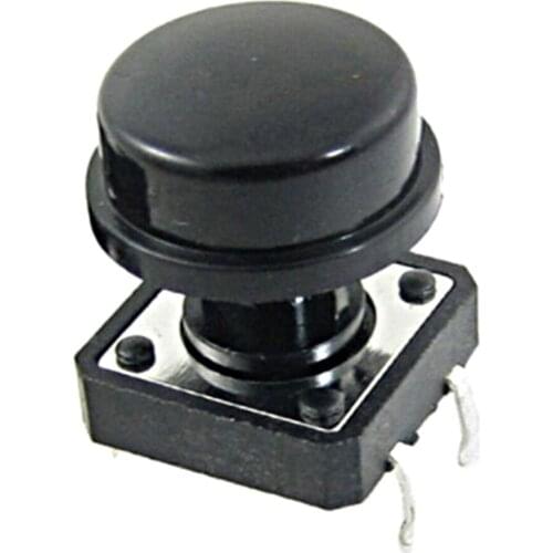 10pcs 4 Pin Tactile Push Button Switch With Cap Momentary Tact Switch 12x12x12mm