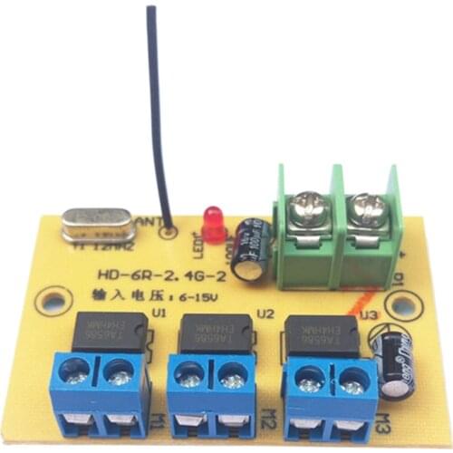 1x 6-Channel High Power 2.4GHz Wireless RC Receiver Module DIY DC6-15V