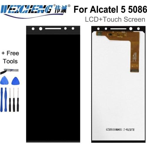 5.7'' New For Alcatel 5 5086 5086A 5086D 5086Y LCD DIsplay + Touch Screen Digitizer Assembly 100% Tested Spare Parts