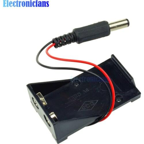 9V Battery Holder Box Case Wire with Plug 5.5*2.1mm for Arduino AU New