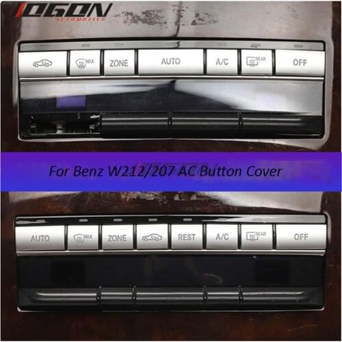 ABS For Mercedes Benz E Class W212 09-15 Centre Console AC Media Volume Tune Switch Buttons Sequins Cover Trim Car Accessories