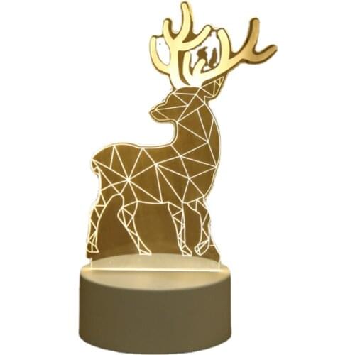 3D Cartoon Image Figurines Acrylic Plug In Type Night Light Bedroom Bedside Lamp Study Book Light Creative Tabletop Ornaments