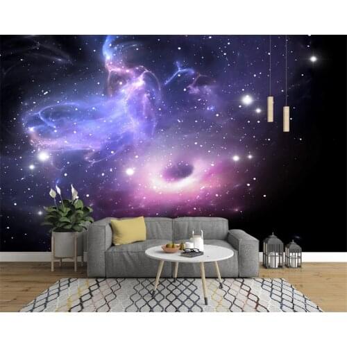 Beibehang Customized modern 3D modern minimalist starry space beautiful TV background papel de parede wallpaper