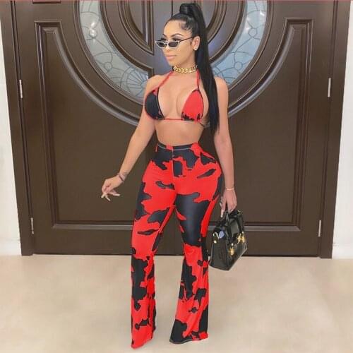 TNNAOFF Aesthetic Skinny Flare Pants for Women Spring Fall Fashion Plus Size Mid Waist Elastic Streetwear Club Casual Trousers