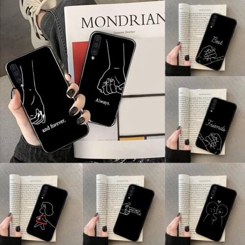 Always And Forever Best Friends Phone Case For Samsung A20 A30 30s A40 A7 2018 J2 J7 prime J4 Plus S5 Note 9 10 Plus